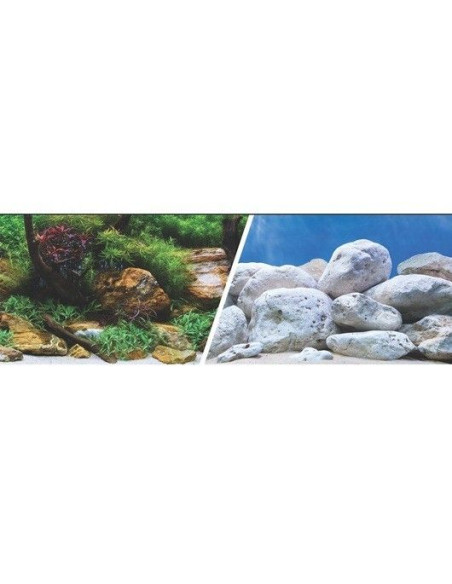 Fondo Jardin 3D Acuatico/Piedras 30, 5cm X 7,6m