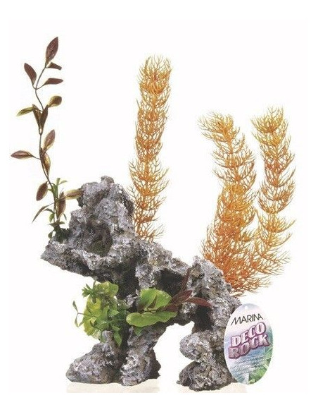 Decoración Rock - Roca Con Plantas Jumbo