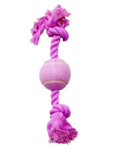 Cuerda De Algodón  Rosa Con Pelota 38 Cm