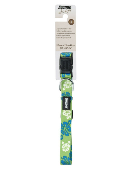 Collar Ajustable Naylon Hawai Verde 9,5mm Avenue
