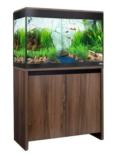 Acuario Roma 125 Kit + Mesa Nogal Con Led