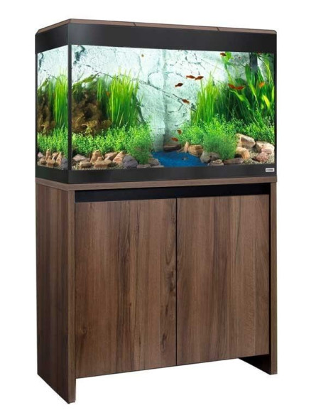Acuario Roma 125 Kit + Mesa Nogal Con Led