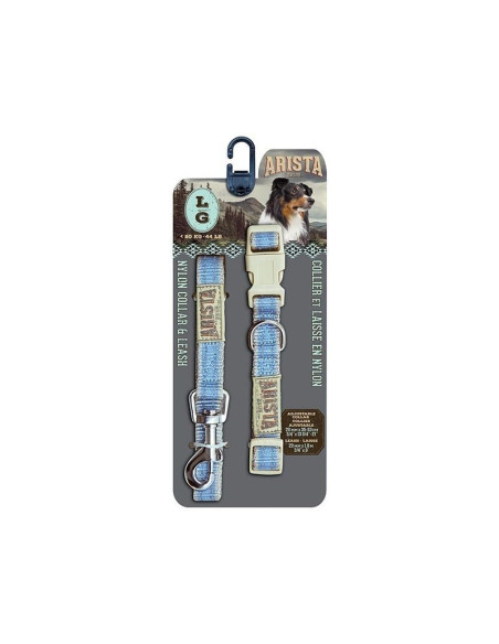 Collar y Correa  Gde. Azul 2x35-53cm