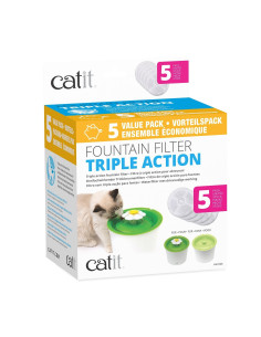 Catit Filtro de Triple Acción para Fuentes, 5 uds