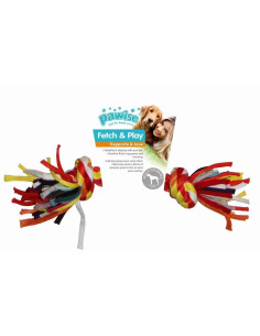 Mordedor Trenzado Multicolor Hueso 22 Cm