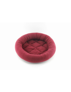 Cama Redonda Deluxe Gatos Pawise Roja 40x6cm