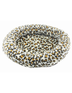Cama Redonda Deluxe Gatos Pawise Leop. 48x7,5cm