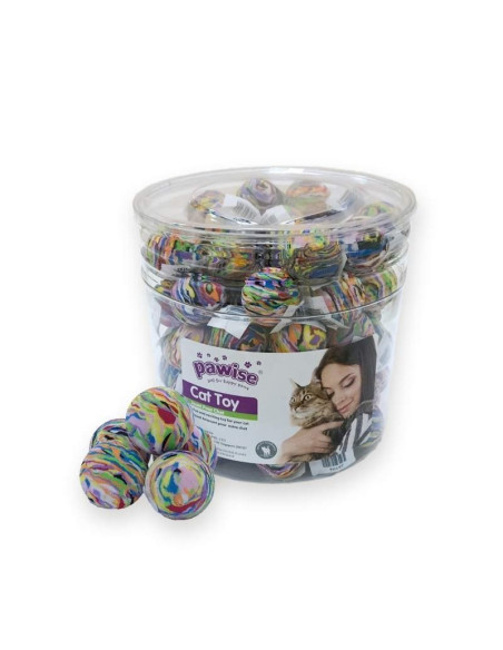 Cubo Juguetes Gatos Pawise-Pelota Marmoleada 90pc