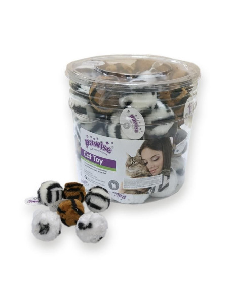 Cubo Juguetes Gatos Pawise-Woobies.60pc