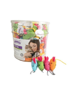 Cubo Juguetes Gatos Pawise Ratones Cadice 96pc