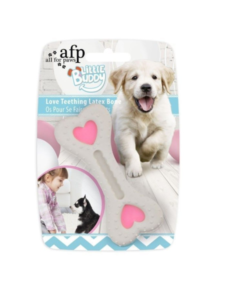 Juguete Cachorro Little Buddy  Hueso Rosa L 12 Cm