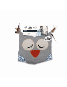 Saco Búho Vintage Pet 38x36cm  Gris