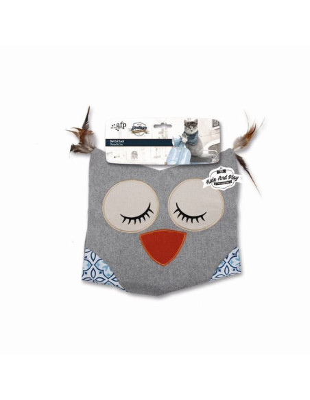 Saco Búho Vintage Pet 38x36cm  Gris