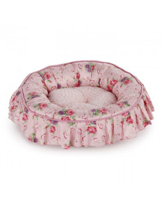 Cama Shabby Chic  Redonda M Rosa 42 Cm