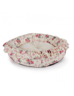 Cama Shabby Chic  Redonda M Crema 42 Cm