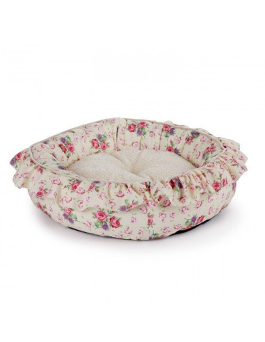 Cama Shabby Chic  Redonda M Crema 42 Cm