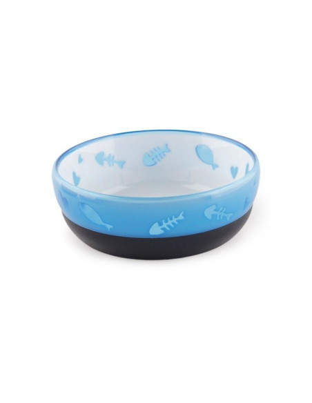 Comederos Modern Cat Gatos 300ml  Azul
