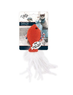 Juguete Vintage Pet Cat Pez Con Pluma 15cm