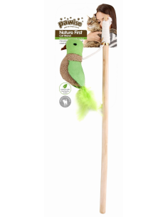 Caña Nature First Gatos 35,5cm Pajaro
