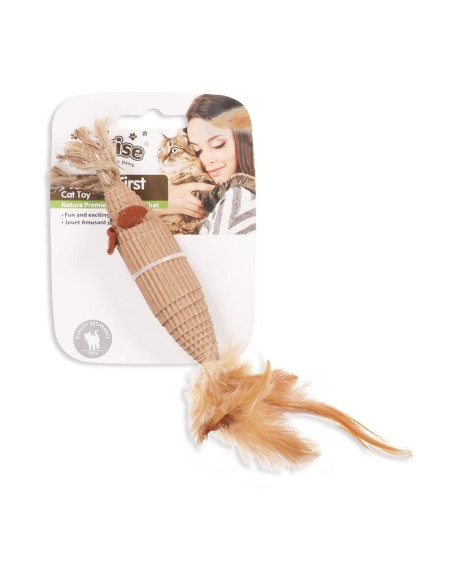Nature First Gatos Pawise Papel Ratón Plumas 20cm