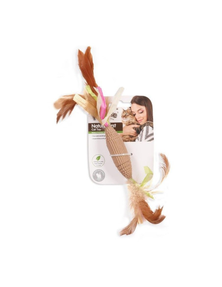 Nature First Gatos Pawise Papel Caram./Plumas20cm