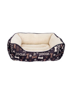 Cama Woof Rectangular Blanco Negro 51x61 Cm