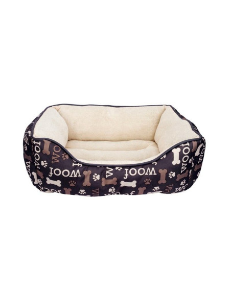 Cama Woof Rectangular Blanco Negro 51x61 Cm