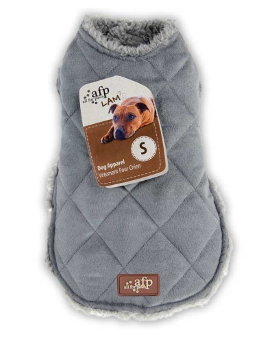Abrigo Lam Punto Dia Gris M 30,5cm