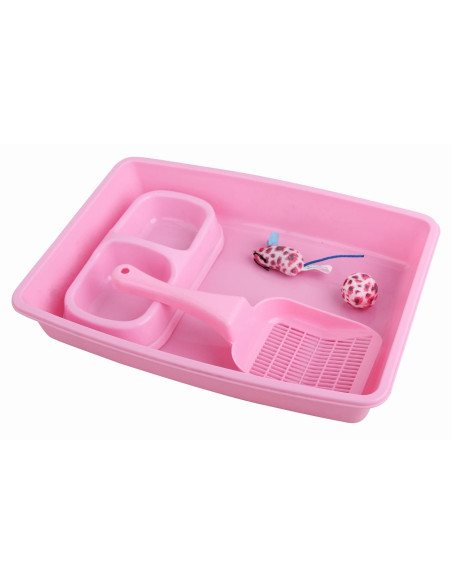Pawise Kit De Inicio Para Gatos Rosa