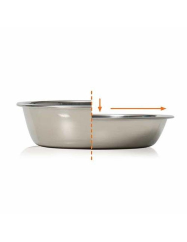 Comedero Acero Inox. 200ml Negro