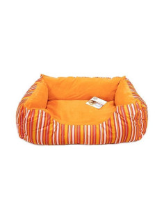 Cama Cuddler Strip 50x38x15 Cm Naranja