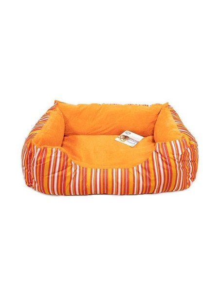 Cama Cuddler Strip 50x38x15 Cm Naranja