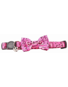 Collar Ajustable Para Gatos Pawise Lazo Rosa 2