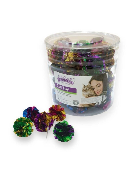 Cubo Juguetes Gatos Pawise Ratones Cadice 96pc