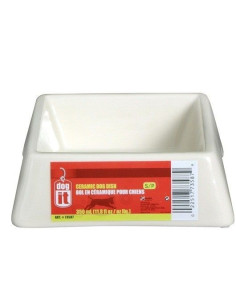 Comedero Ceramico Cuadrado Crema 350 Ml