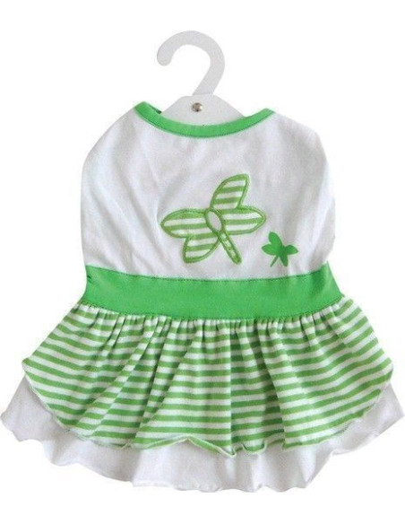 Striped Vestido Verde Libelula, Med