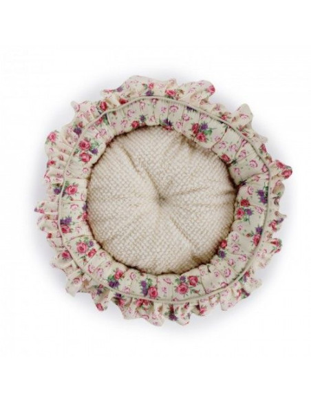 Cama Shabby Chic  Redonda M Crema 42 Cm
