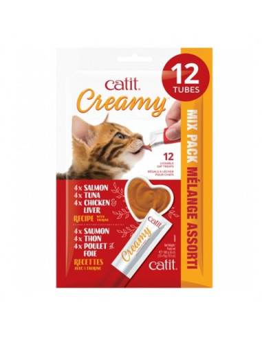 Catit Creamy Snack Liquido Multi-pack 12Pc x15g