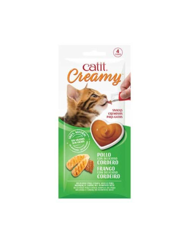 Catit Creamy Pollo y Cordero 4x10g