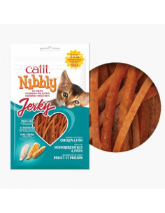 Catit Nibbly Jerky, Pollo&Pescado, 30g
