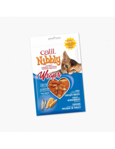 Catit Nibbly Wraps, Pollo & Pescado, 30g