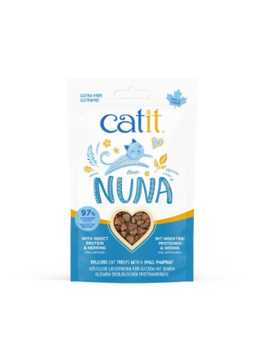 Catit Nuna Snack Proteína Insecto y Arenque, 60g