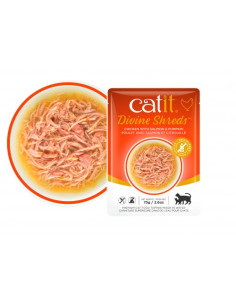 Catit Divine Shreds Pollo/Salmón&Calabaza, 75g