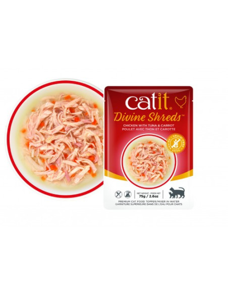 Catit Divine Shreds Pollo/Atén&Zanahoria,75g