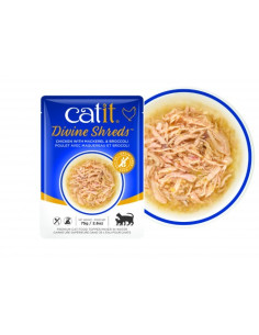 Catit Divine Shreds Pollo/Caballa&Brócoli, 75g