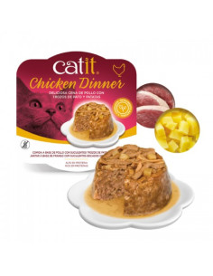 Catit Dinner Pollo con Pato&Patata, 80g