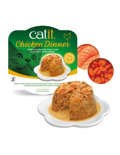Catit Dinner Pollo con Salmón&Zanahoria, 80g
