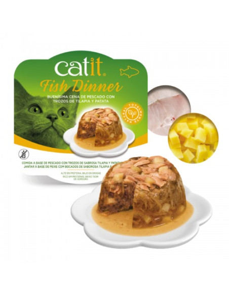 Catit Dinner Pescado con Tilapia&Patata, 80g