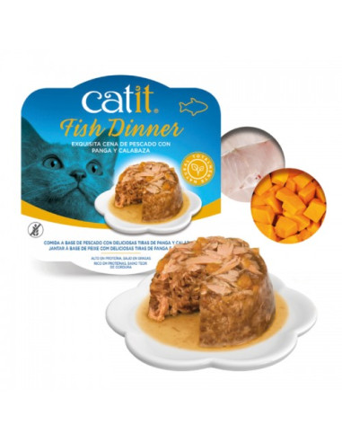 Catit Dinner Pescado con Shirasu&Calabaza, 80g