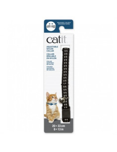 Catit Collar Breakaway Reflectante, Negro